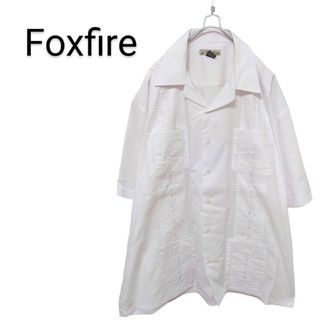 ヴィンテージ(VINTAGE)の【Foxfire】vintage 刺繍入り キューバシャツ A-1798(シャツ)