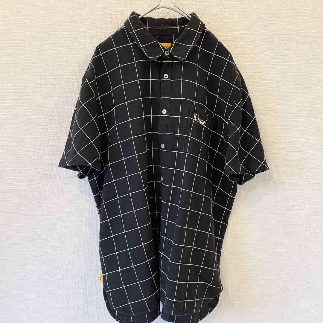 Dime ダイム Linen Shirt チェック リネン シャツ 半袖 レディースのトップス(シャツ/ブラウス(半袖/袖なし))の商品写真