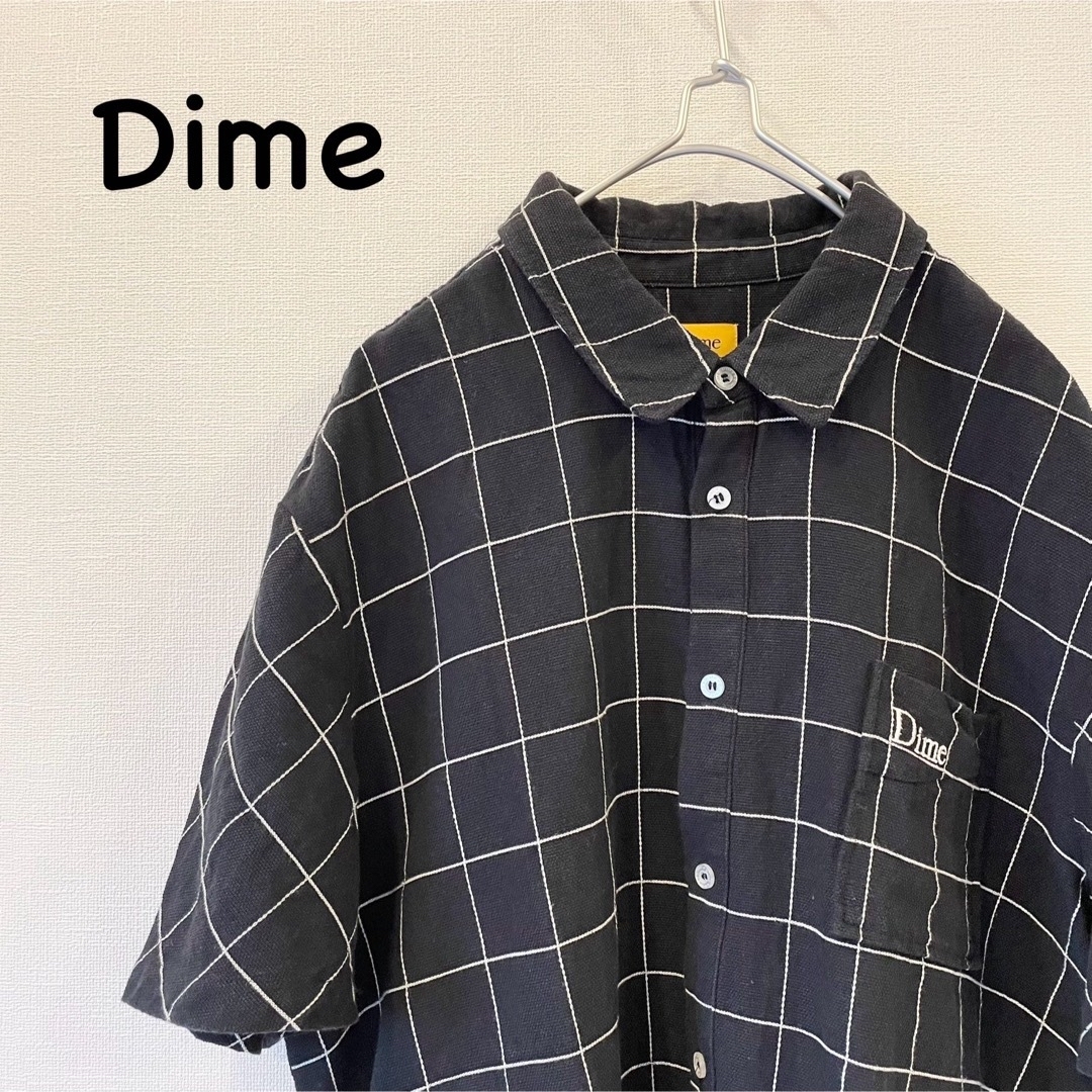 Dime ダイム Linen Shirt チェック リネン シャツ 半袖 レディースのトップス(シャツ/ブラウス(半袖/袖なし))の商品写真