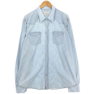 ラルフローレン(Ralph Lauren)の古着 ラルフローレン Ralph Lauren DENIM&SUPPLY デニム&サプライ 長袖 デニムウエスタンシャツ メンズXXL ウエスタンヨーク /eaa431328(シャツ)