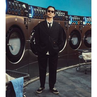 ビームス(BEAMS)のBEAMS Dickies × TRIPSTER SUIT  BLACK S(セットアップ)