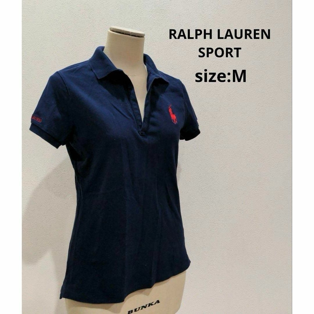 Ralph Lauren(ラルフローレン)のRALPH LAUREN SPORT スキッパー ポロシャツ ネイビー ゴルフ レディースのトップス(ポロシャツ)の商品写真