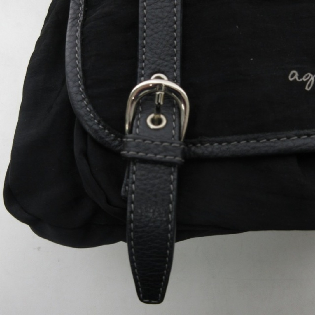 agnes b.(アニエスベー)のアニエスベー 美品 2WAY ショルダーバッグ トートバッグ レザー ブラック レディースのバッグ(ショルダーバッグ)の商品写真