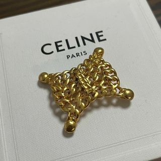 セリーヌ(celine)の［希少・美品］CELINE マガダムモチーフ　 ブローチ　ヴィンテージ　チェーン(ブローチ/コサージュ)