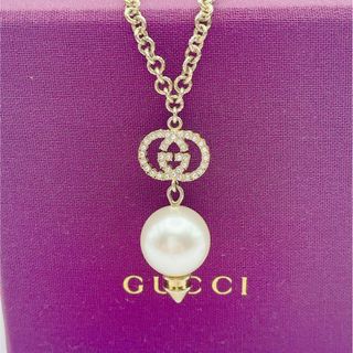 グッチ(Gucci)の【極美品】希少　GUCCI ネックレス　パール　ゴールド　ロングネックレス(ネックレス)