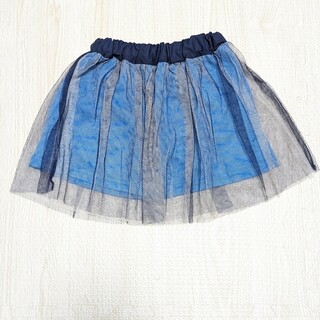 ニシマツヤ(西松屋)の【新品タグ無し】チュールスカート　90cm　13㎏　青(スカート)