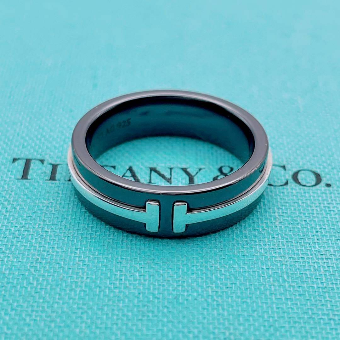Tiffany & Co.(ティファニー)の【極美品】Tiffany & Co. リング　T TWO チタン　指輪　14号 レディースのアクセサリー(リング(指輪))の商品写真