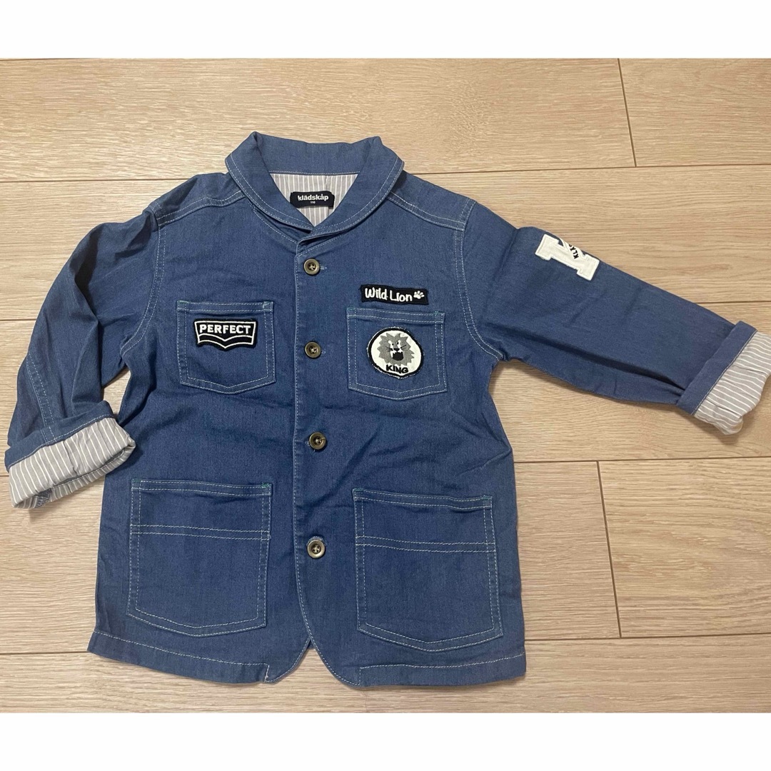 kladskap(クレードスコープ)のクレードスコープ　キッズデニムシャツ110 キッズ/ベビー/マタニティのキッズ服男の子用(90cm~)(Tシャツ/カットソー)の商品写真