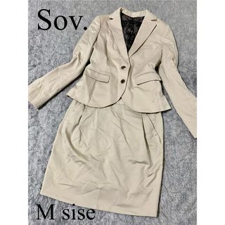 Sov. - ソブ　ダブスタ　セットアップ　38 M ベージュ　裏地レース　入学式　セレモニー