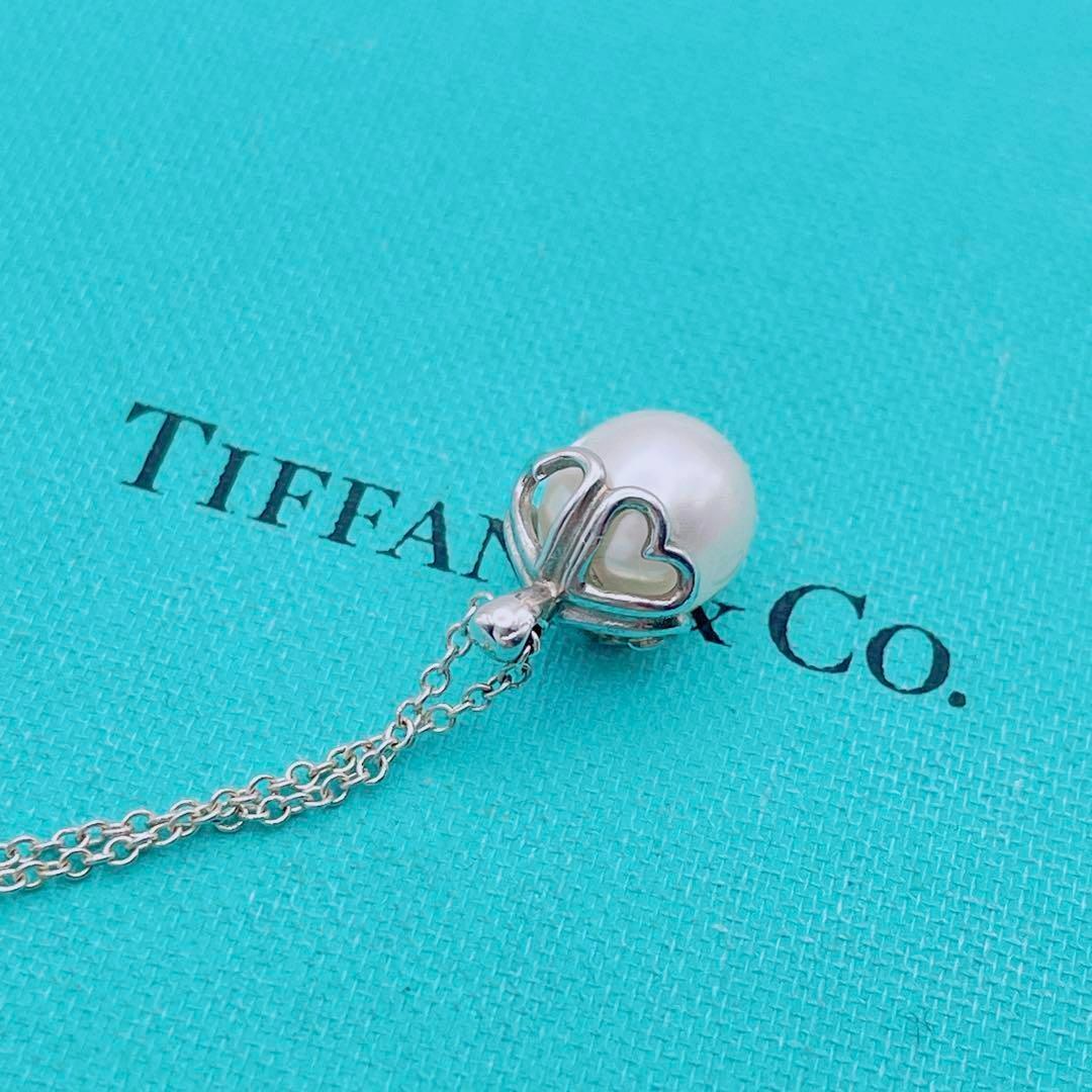 Tiffany & Co.(ティファニー)の【極美品】Tiffany & Co. ネックレス　パール　ハート　クローバー レディースのアクセサリー(ネックレス)の商品写真