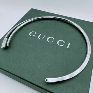グッチ(Gucci)の【極美品】GUCCI チョーカー　ネックレス　シルバー　Gシェイプ(ネックレス)