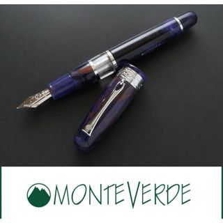 モンテベルデ(Monteverde)の4309モンテベルデ万年筆ナパコレクションネイビーブルー＆レンガオレンジ◆F細字(ペン/マーカー)