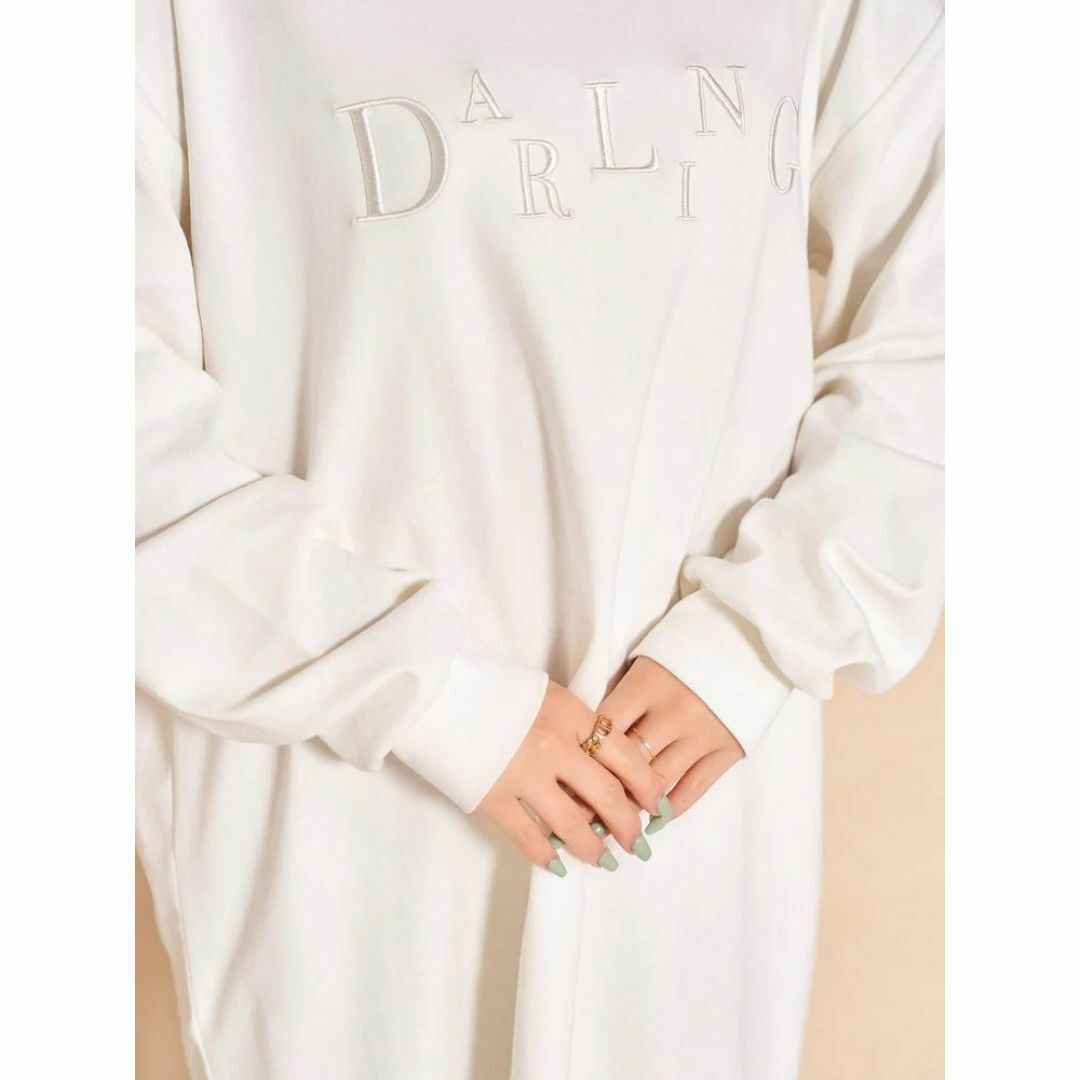 Darich(ダーリッチ)のダーリッチ DARLINGビッグロングTシャツ ホワイト ミニワンピース F レディースのワンピース(ミニワンピース)の商品写真