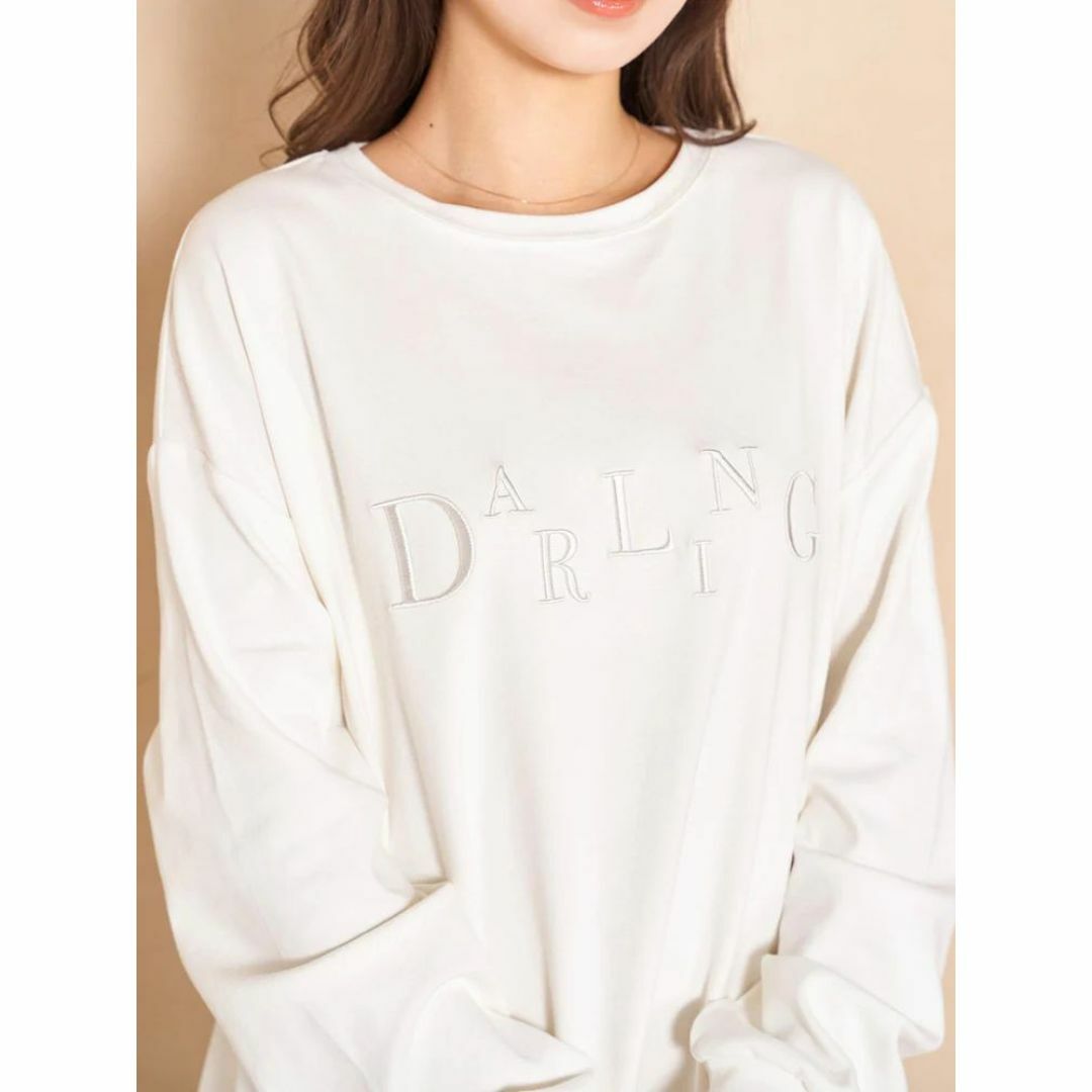 Darich(ダーリッチ)のダーリッチ DARLINGビッグロングTシャツ ホワイト ミニワンピース F レディースのワンピース(ミニワンピース)の商品写真