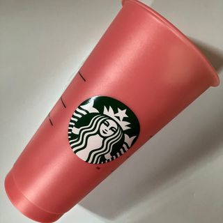 スターバックス(Starbucks)の新品 スタバカラーチェンジングリユーザブルコールドカップ レッド 709ml B(タンブラー)