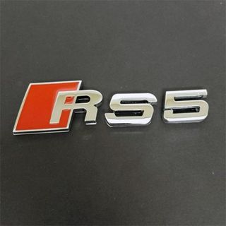 アウディ(AUDI)のAUDI アウディ　R S５ 3Dエンブレム　シルバー １個(車外アクセサリ)