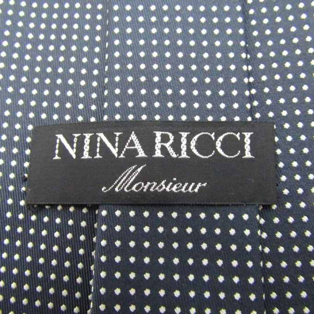 NINA RICCI(ニナリッチ)のニナリッチ ブランド ネクタイ シルク ドット柄 メンズ ネイビー NINA RICCI メンズのファッション小物(ネクタイ)の商品写真