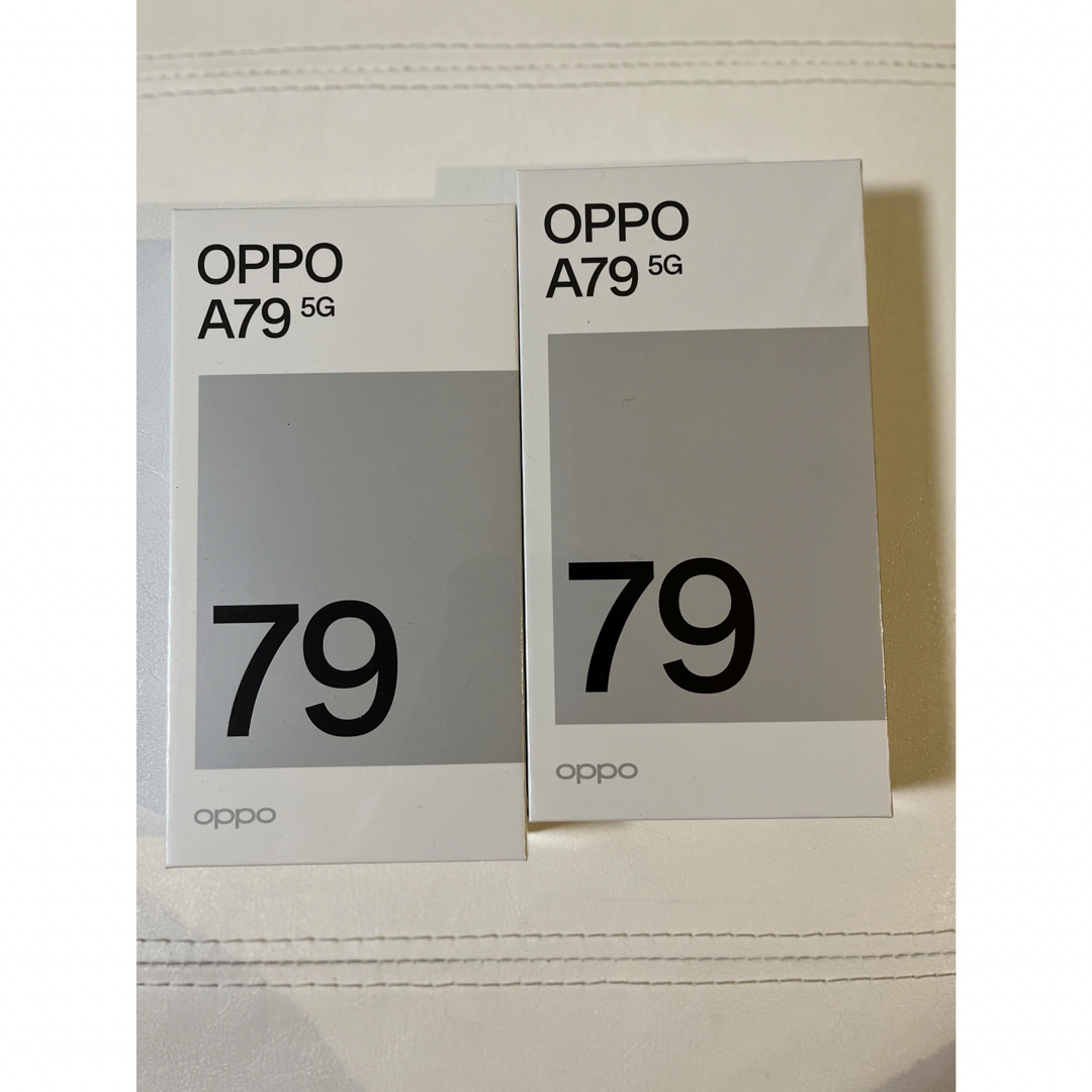 新品 未開封 OPPOオッポ A79 5G 2台128GB グリーン&ブラック 【中古