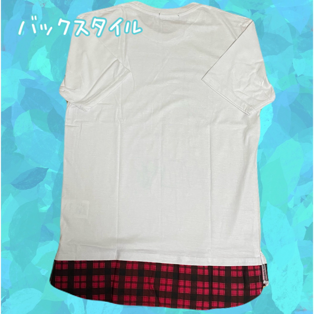 メンズ 重ね着風 Tシャツ Lサイズ メンズのトップス(Tシャツ/カットソー(半袖/袖なし))の商品写真