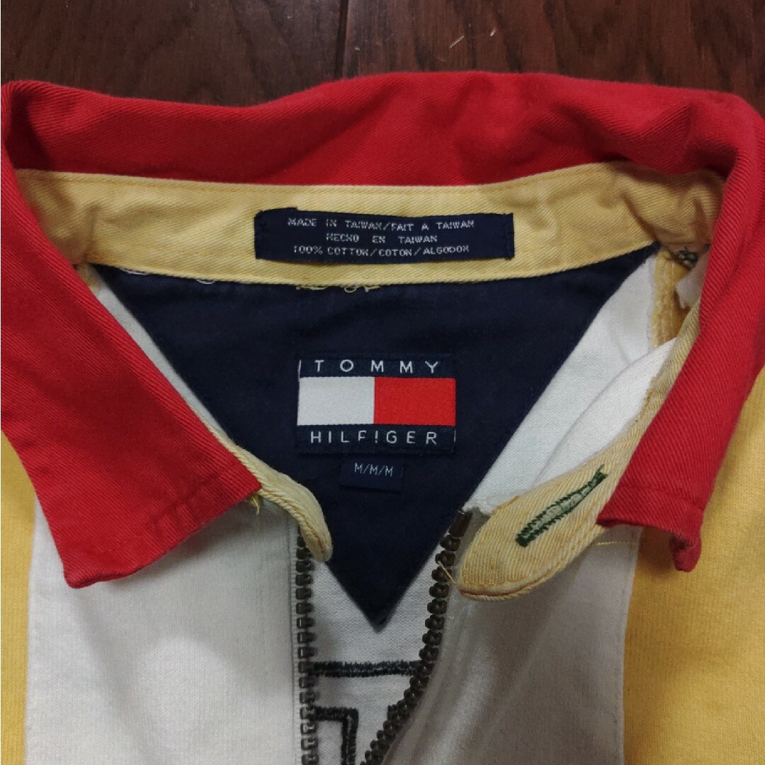 TOMMY HILFIGER(トミーヒルフィガー)のTOMMY HILFIGER　ラグビーシャツ　M　マルチカラー　90S　刺繍 メンズのトップス(その他)の商品写真