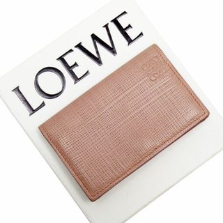 LOEWE - ロエベ LOEWE カードケース アナグラム レザー ピンクベージュ レディース 送料無料【中古】 w0113a