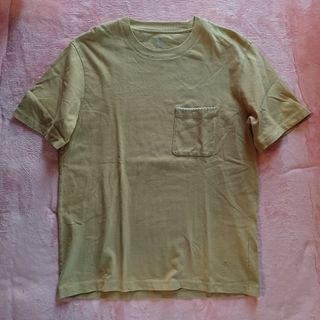 ユニクロ(UNIQLO)の★UNIQLO JWANDERSONポケット刺繍ステッチ黄土色ベージュ綿Tシャツ(Tシャツ/カットソー(半袖/袖なし))