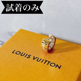 ルイヴィトン(LOUIS VUITTON)のルイヴィトン ブックルドレイユ ナノグラム ピアス ゴールド シルバー 片耳(ピアス(片耳用))