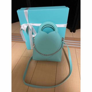 ティファニー(Tiffany & Co.)の正規ブラッシュブルー　トリヨン レザー　Tiffany　ショルダー　激レア　美品(トートバッグ)