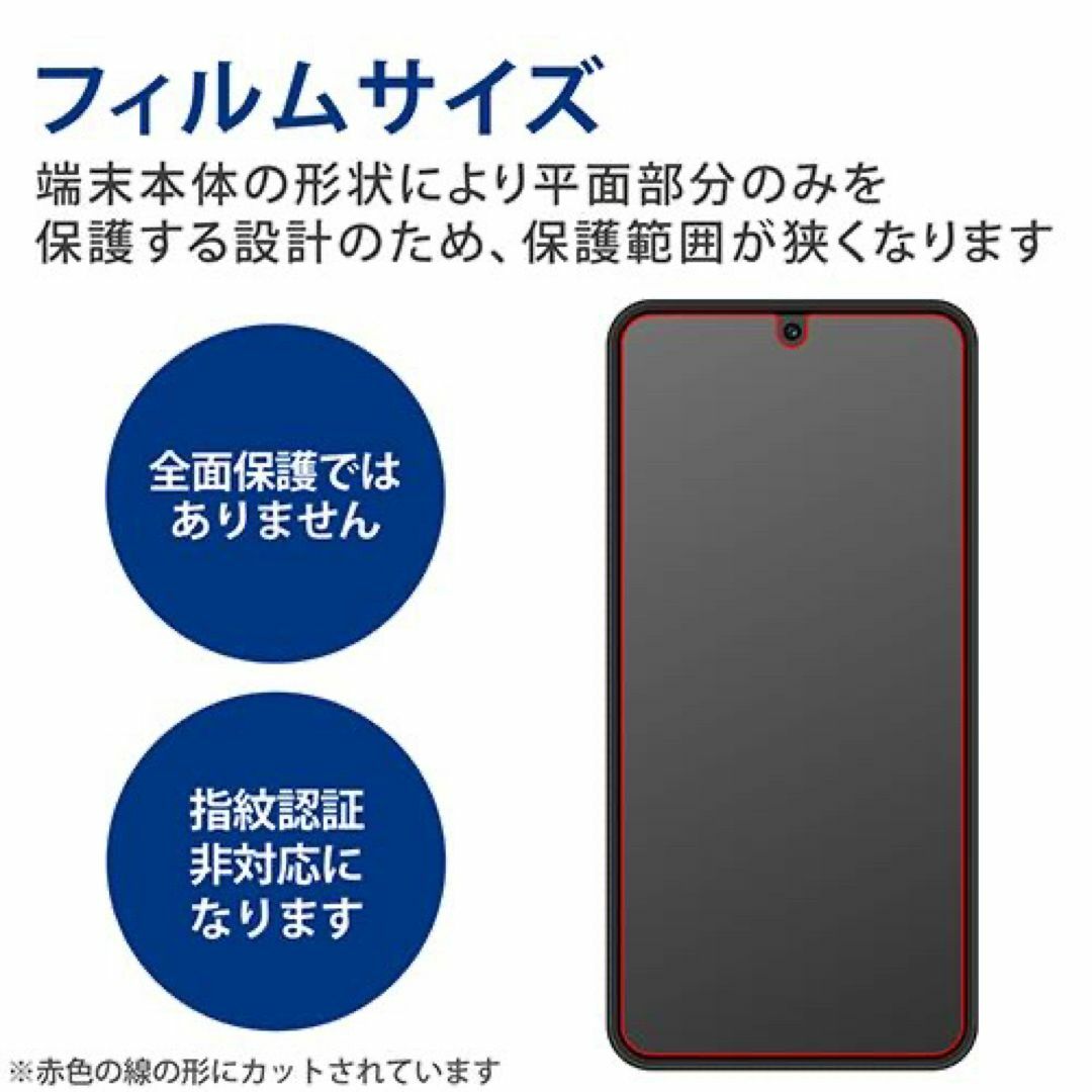 ELECOM(エレコム)のGalaxy S22/ガラスフィルム/平面保護/ 衝撃吸収/BLカット スマホ/家電/カメラのスマホアクセサリー(保護フィルム)の商品写真