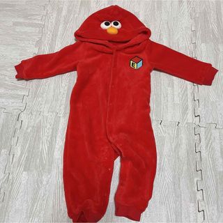 セサミストリート(SESAME STREET)のロンパース　エルモ　90cm  セサミストリート　フリース　(キャラクターグッズ)