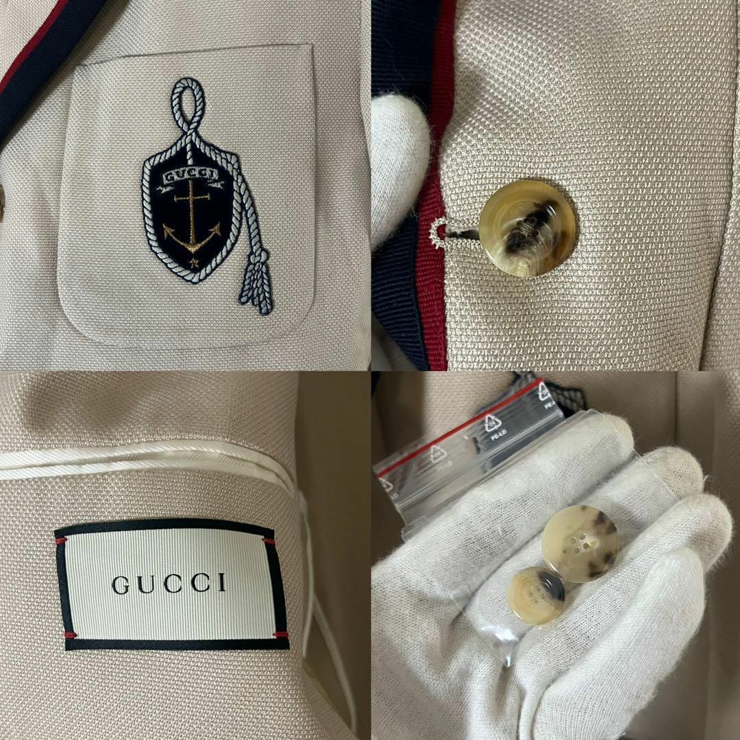 Gucci(グッチ)の［未使用級］GUCCI アンカー　クレスト　ブレザー　テーラードジャケット メンズのジャケット/アウター(テーラードジャケット)の商品写真