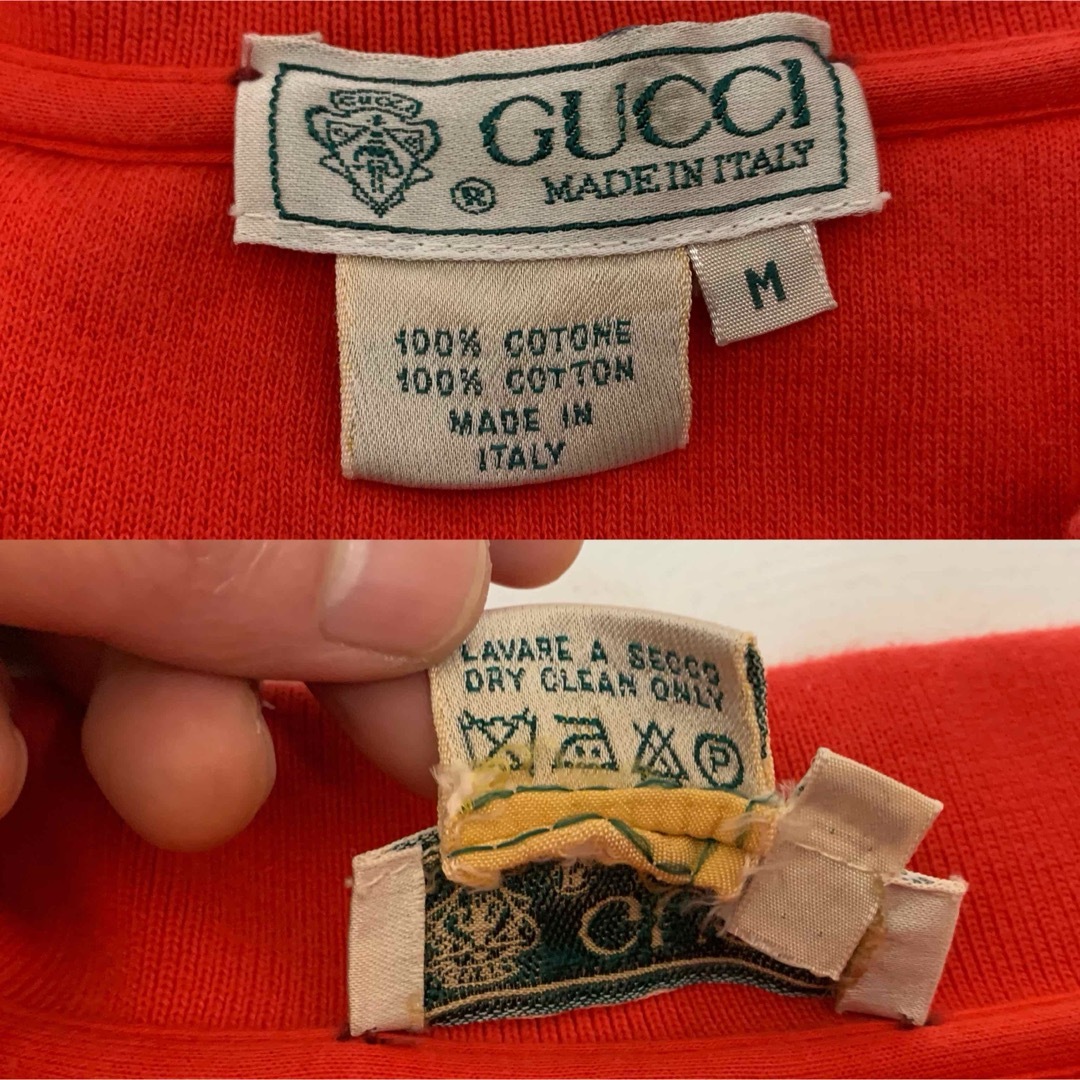 OLD GUCCI オールドグッチ 80s ITALY製 太陽G スウェットポロ