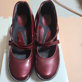 リゲッタ(Re:getA)の歩きやすい！リゲッタ☆9cmクロスベルトパンプス/ボルドー(ワイン色)Sサイズ(ハイヒール/パンプス)