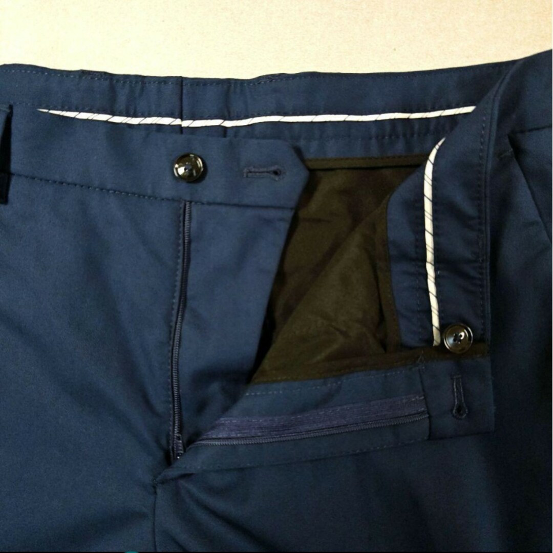 ZARA(ザラ)のザラ テーパードパンツ スラックスパンツ 春 メンズズボン w88 ネイビー L メンズのパンツ(スラックス)の商品写真