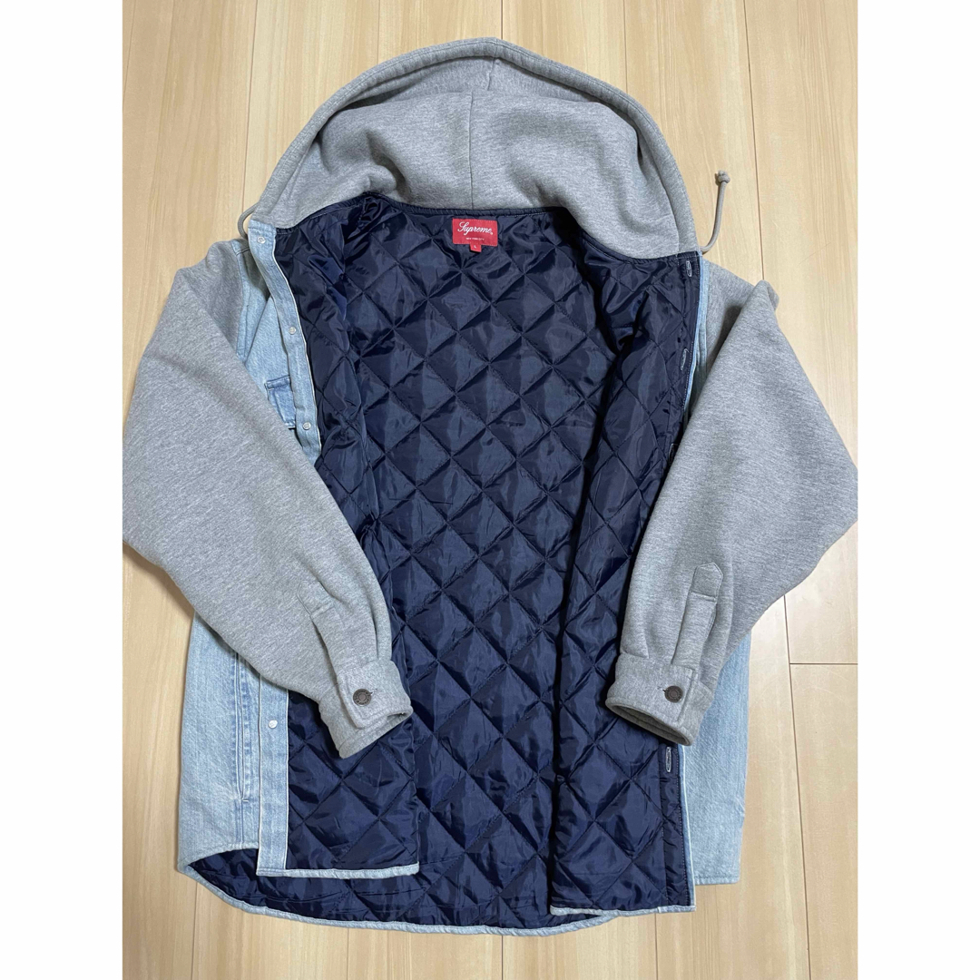 Supreme(シュプリーム)のSupreme Fleece Hooded Denim Shirt L メンズのトップス(シャツ)の商品写真