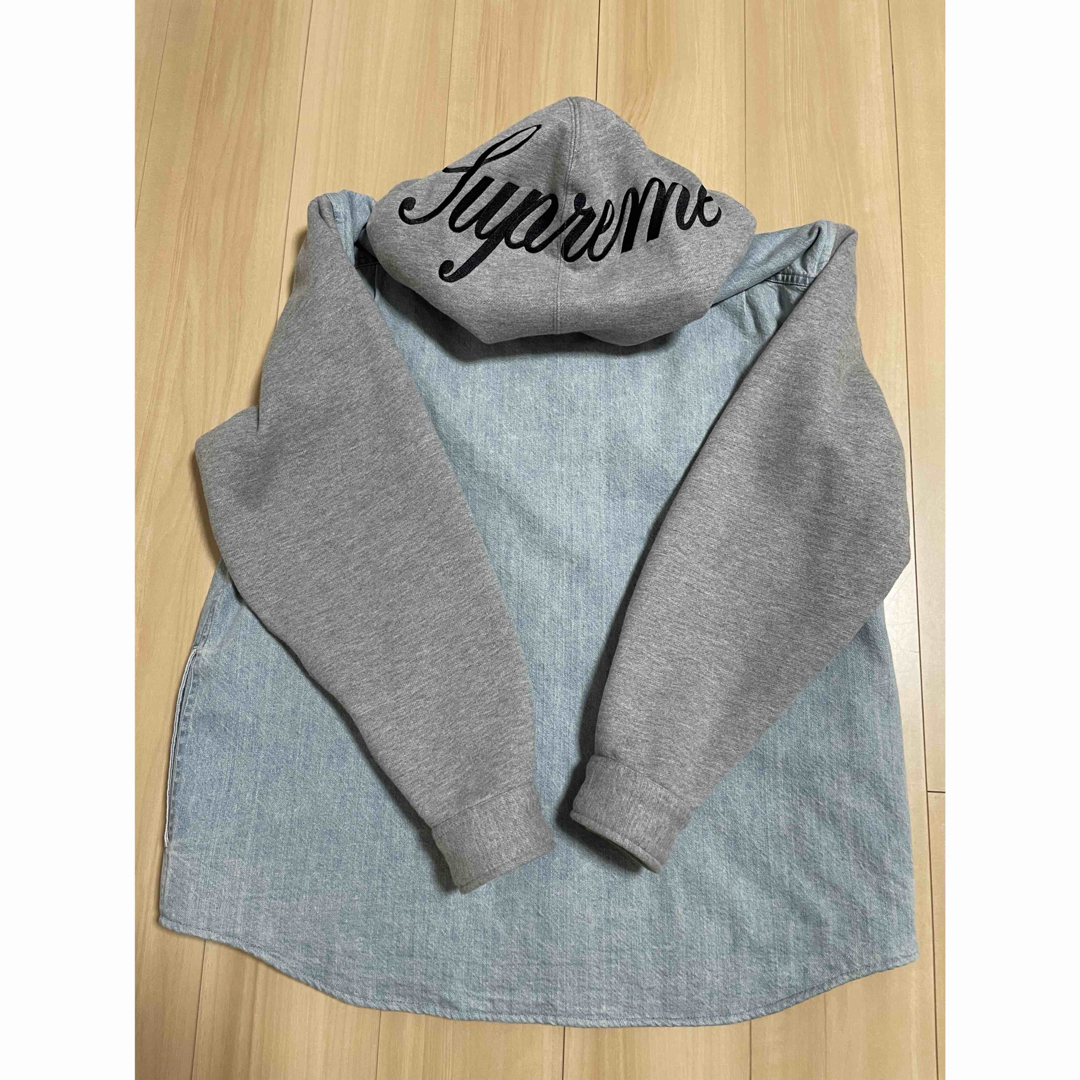Supreme(シュプリーム)のSupreme Fleece Hooded Denim Shirt L メンズのトップス(シャツ)の商品写真