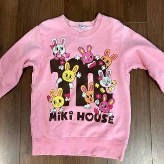 ミキハウス(mikihouse)のミキハウス　トレーナー　スウェット　120 うさちゃん　ピンク　キッズ　子供用(Tシャツ/カットソー)
