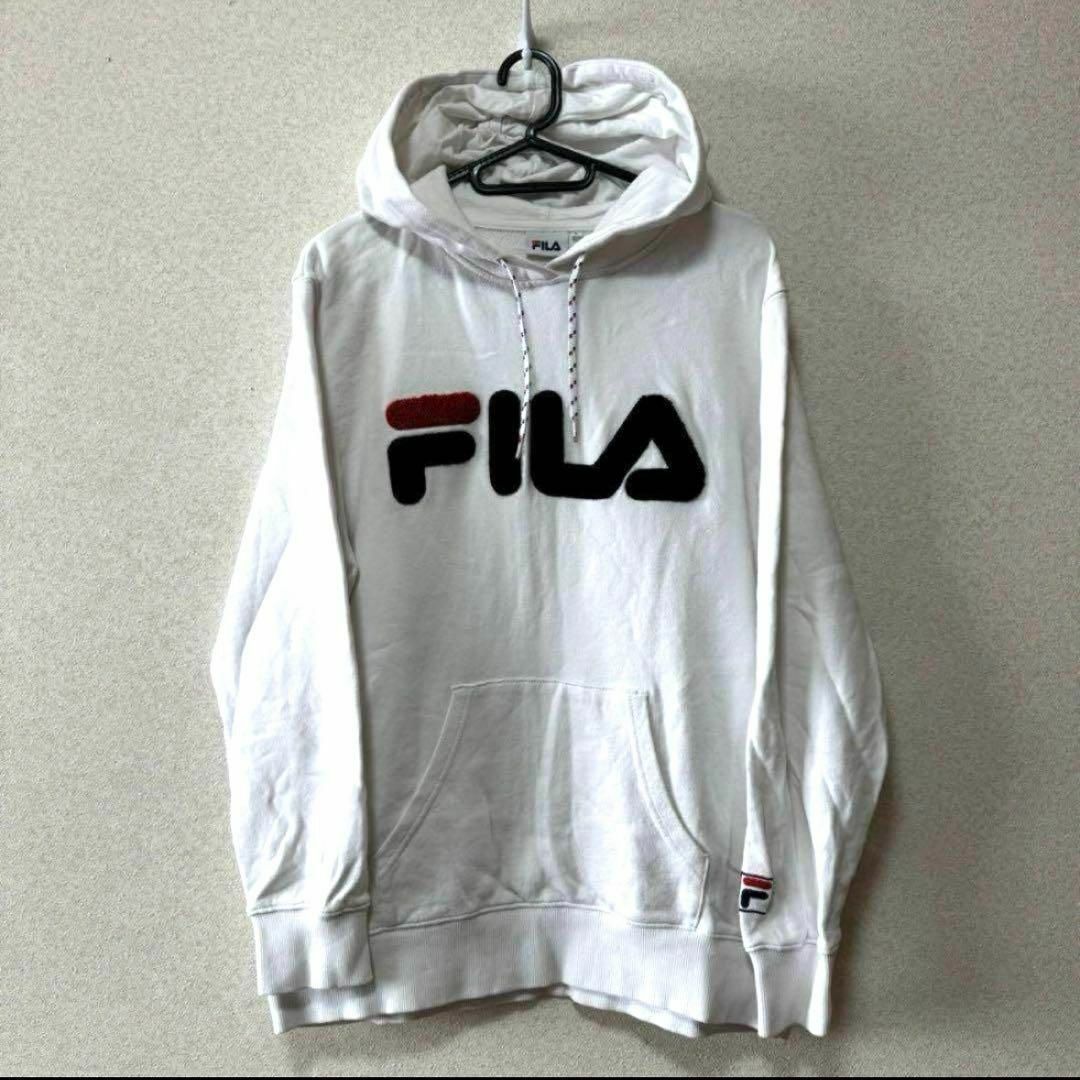 FILA(フィラ)の【希少】FILA 長袖パーカー スウェットパーカー ビッグロゴ ワンポイント刺繍 レディースのトップス(パーカー)の商品写真