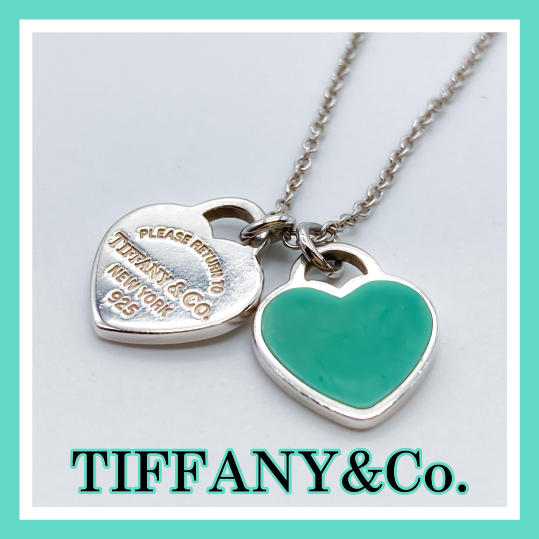 Tiffany & Co.(ティファニー)のティファニー　リターントゥ　ダブルハート　ネックレス　ブルー　シルバー　A291 レディースのアクセサリー(ネックレス)の商品写真