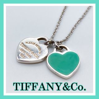 ティファニー(Tiffany & Co.)のティファニー　リターントゥ　ダブルハート　ネックレス　ブルー　シルバー　A291(ネックレス)