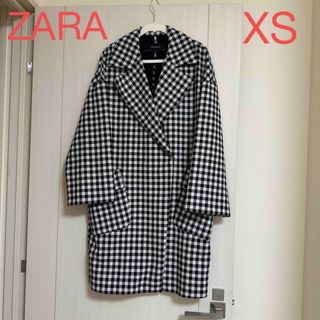 ZARA ザラ ギンガムチェック チェスターコート スプリングコート XS 