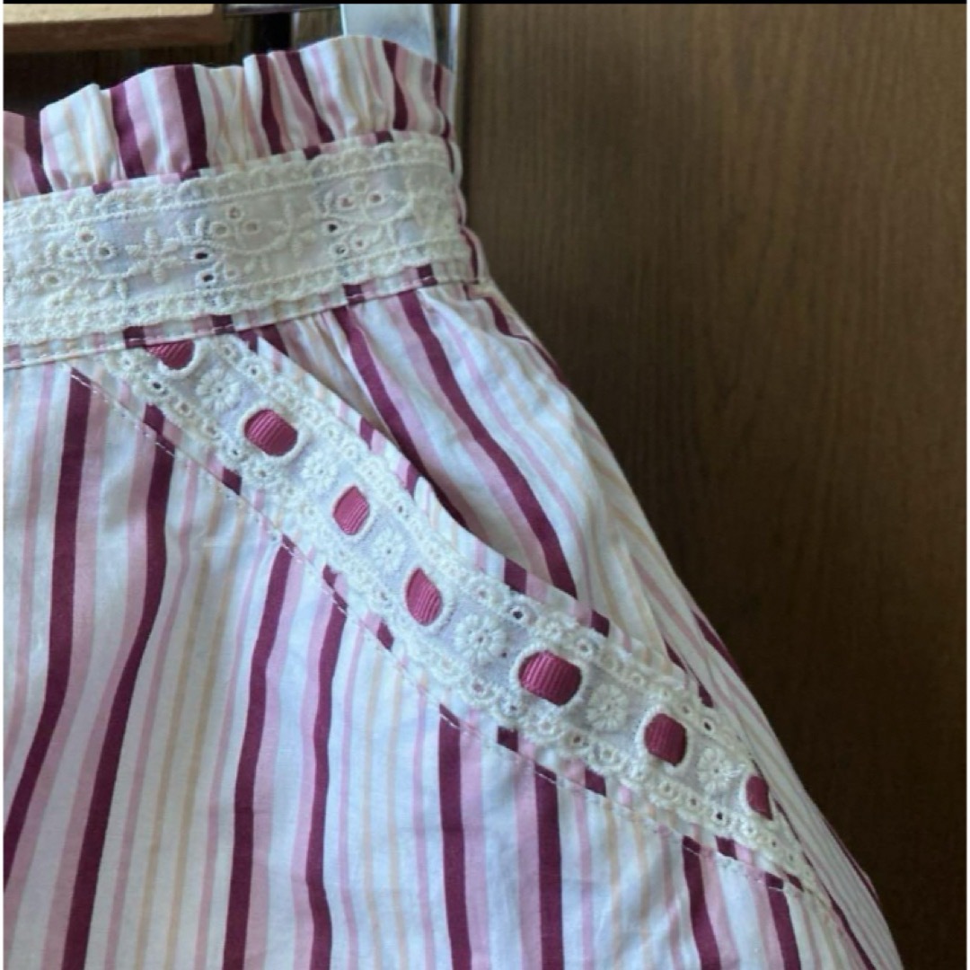 axes femme(アクシーズファム)のアクシーズファム　上品　フレア　スカート　ストライプ　女の子　春　夏　メゾピアノ キッズ/ベビー/マタニティのキッズ服女の子用(90cm~)(スカート)の商品写真