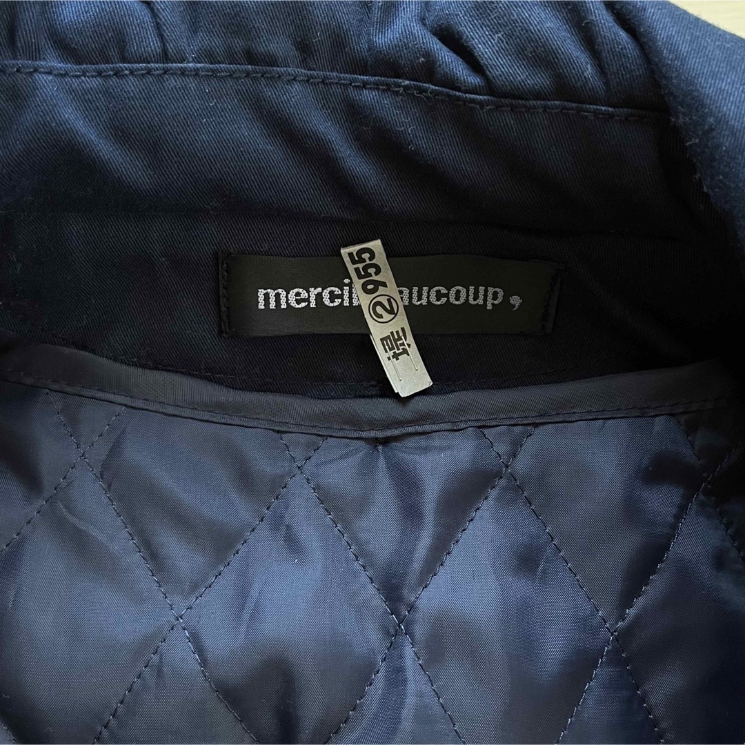 mercibeaucoup(メルシーボークー)のmercibeaucoup,メルシーボークー メルモッズ モッズコート　ネイビー レディースのジャケット/アウター(モッズコート)の商品写真