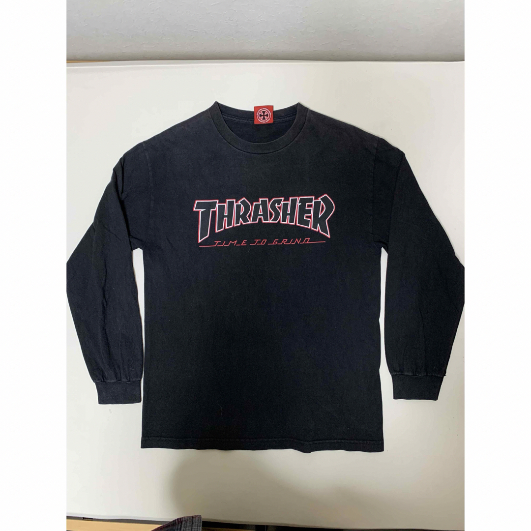 THRASHER(スラッシャー)のthrasher×independent コラボ　ロンT 難あり メンズのトップス(Tシャツ/カットソー(七分/長袖))の商品写真