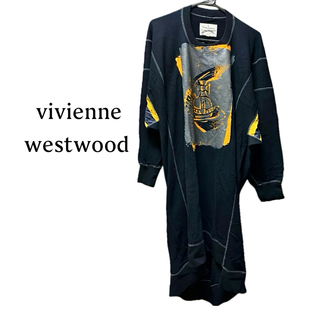 ANGLOMANIA（Vivienne Westwood） - ヴィヴィアンウエストウッド【美品】オーブ プリント 変形 スウェット ワンピース