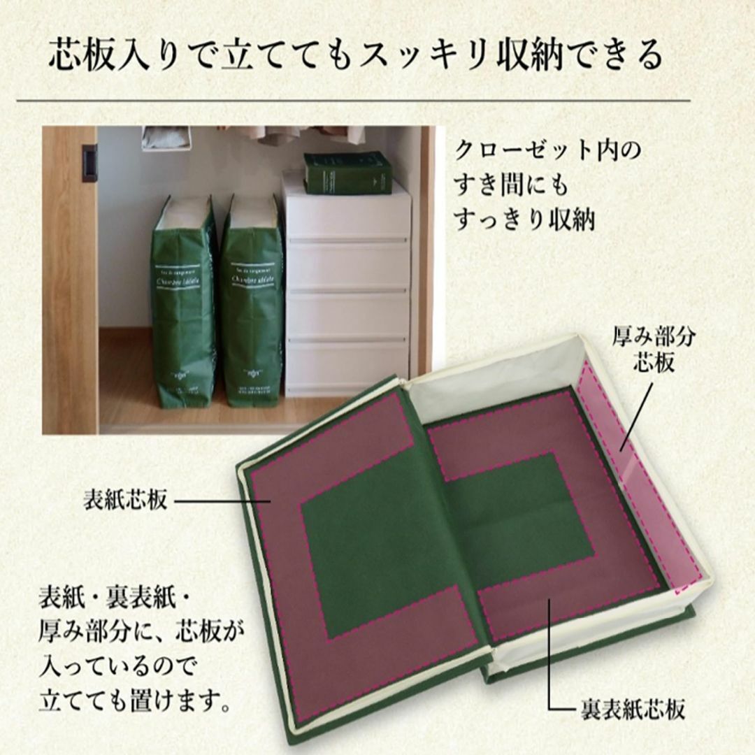 【数量限定】東和産業 収納袋 ストレージブックス 収納3 布団収納 グリーン 約 インテリア/住まい/日用品の収納家具(押し入れ収納/ハンガー)の商品写真