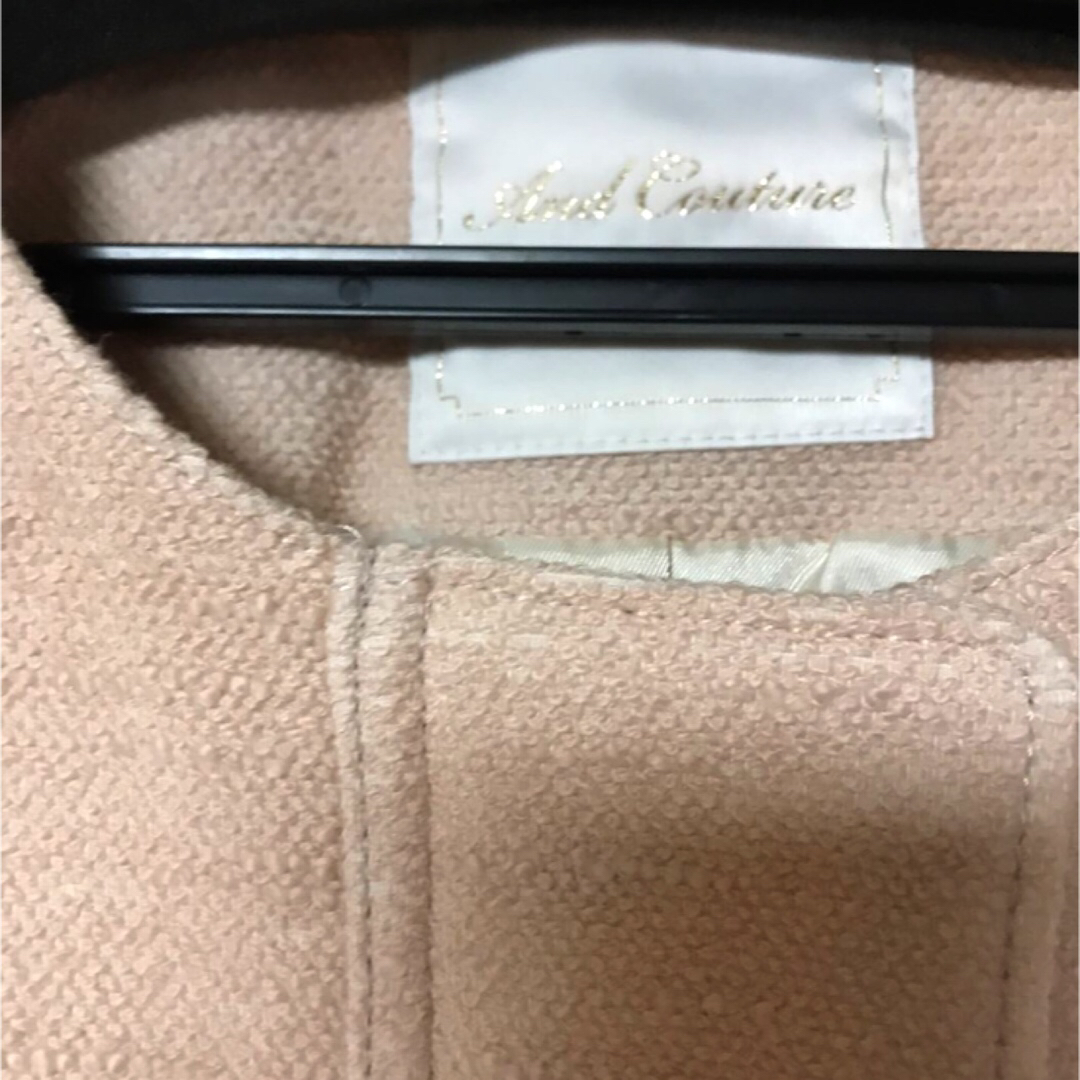 アンドクチュール　And Couture 小さいサイズ　春　ピンクブルゾンS レディースのジャケット/アウター(ブルゾン)の商品写真