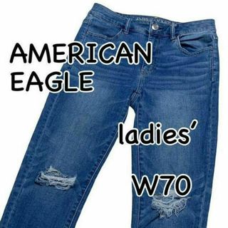 アメリカンイーグル(American Eagle)のアメリカンイーグル AEO ハイライズジェギングクロップ ストレッチ US8(デニム/ジーンズ)