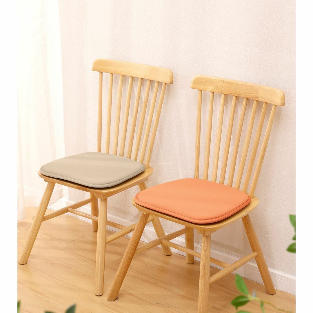 【色: ライトベージュ】Shinnwa 椅子クッション ２枚セット 高反発座布団 インテリア/住まい/日用品のインテリア小物(クッション)の商品写真