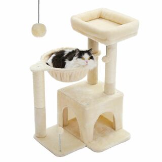 【色: ベージュ】PAWZ Road キャットタワー ミニ 据え置き 置き型 猫(猫)